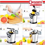 DESSINI ITALY Stainless Steel Electric Citrus Orange Juicer Squeezer Machine Pulp Control Juice Maker Extractor hanya RM98.90 di Shopee