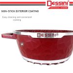 DESSINI ITALY iSTone IST-24 Granite Die Cast Aluminium Non Stick Casserole Pot Bowl Deep Fry Pan Cookware Tool (24cm) hanya RM47.50 di Shopee