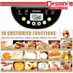 Dessini Italy 19n-1 Programmes 1KG LCD Automatic Bread Maker Stainless Steel Toaster Knead Dough Baking Machine hanya RM199.9 di Shopee