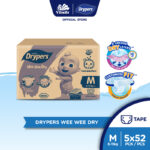 Drypers Wee Wee Dry CoComelon Limited Edition Box M52s/L44s/XL36s/XXL32s (4 + 1 Pack) hanya RM114.00 di Shopee