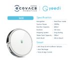 ECOVACS Yeedi k650 Robot Vacuum Cleaner | 2-in-1 2000 Pa Suction and Mop Robot| Tangle-Free | App Control  Auto-Recharge hanya RM749.00 di Shopee