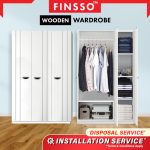 FINSSO : Ready Stock 2 & 3 Door Wooden Wardrobe / Almari Baju Murah / Wardrobe / 衣橱/ Almari Murah (Customize Available) hanya RM48.40 di Shopee