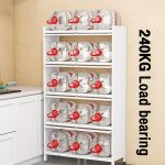 HM 5layer Kitchen Cabinet Microwave Oven Rack Storage Shelves with Door Multifunctional shelf Kabinet Rak Dapur 厨房置物架 hanya RM115.00 di Shopee