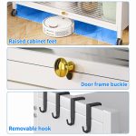 HM 5layer Kitchen Cabinet Microwave Oven Rack Storage Shelves with Door Multifunctional shelf Kabinet Rak Dapur 厨房置物架 hanya RM115.00 di Shopee