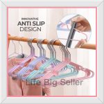 Hanger Baju Anti-Slip Clothes Hangers Stainless Steel Hanger Penyangkut Baju hanger Tudung Hanger Baju Besi hanya RM0.45 di Shopee