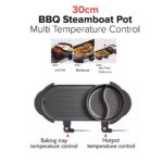 Hericaine 2In1 Electric BBQ steamboat pot Grill Pan Dual Soup Hotpots Shabu Frying Pan Peruik Stimbot 55 / 71 cm hanya RM64.9 di Shopee