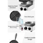 KT WARE Commercial Single Head & Double Head Electric Waffle Maker Stainless Steel Non-Stick Waffle Mesin hanya RM189 di Shopee