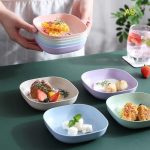 KUCHE Square Plate Tableware Plate Flavor Plate Dishes Wheat Straw Plate Fruit Dried Fruit hanya RM0.50 di Shopee