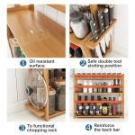 LU-Wooden kitchen seasoning rack Kitchen Spice Rack Rak Kitchen Organizer Rak Kitchen Rack Seasoning Rack Kitchen Shelf hanya RM28.50 di Shopee