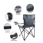 Lightweight Fishing Chair  Outdoor Folding Deck Chair Armchair Fishing Chair BBQ Adjustable Camping Recliner hanya RM9.68 di Shopee