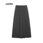 Lovito Casual Plain Pleated Asymmetrical Women Skirt L45AD051(Grey) Lovito Kasual Rok Wanita Asimetris Lipit Polos L45AD051 (Abu-abu) hanya RM25.43 di Shopee