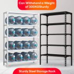 MOK Rak Besi Bertingkat 120*40*210CM Boltless Rack Height Adjustment Freely DIY Assembly hanya RM39.90 di Shopee