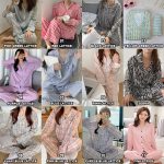 McJoden - JESSICA Long Sleeve Pajamas Sleepwear Set Baju Tidur Wanita Pyjamas Perempuan hanya RM15.35 di Shopee