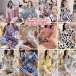 McJoden - JESSICA Long Sleeve Pajamas Sleepwear Set Baju Tidur Wanita Pyjamas Perempuan hanya RM15.35 di Shopee