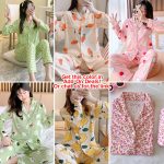 McJoden - JESSICA Long Sleeve Pajamas Sleepwear Set Baju Tidur Wanita Pyjamas Perempuan hanya RM15.35 di Shopee