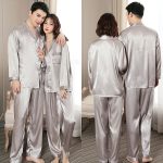 McJoden - PANDORA Silk Satin Long Sleeve Unisex Pajamas Set Baju Tidur Perempuan hanya RM13.53 di Shopee