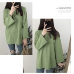 McJoden - TRACY Spring Autumn Korean Long-sleeve baju T-shirt Lengan Panjang Women Clothes Loose Clothing Tops INS hanya RM6.70 di Shopee