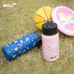 Mollcity Water Bottle Water Bottle Kids- Stainless Steel Flask with Straw Wide Mouth BPA-Free Leak Proof 350ML/475ML hanya RM45.90 di Shopee