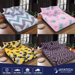 PREMIUM COTTON BEDSHEET 4 IN 1 QUEEN / 2 IN 1 SINGLE / FITTED GETAH KELILING CADAR SARUNG KATIL SARUNG TILAM LAPIS KATIL hanya RM6.98 di Shopee