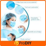 PRODIY 50pcs 3-PLY Disposable Earloop Face Mask Flu Protection Pollution Dust Haze Germs Pollen 3ply Topeng Muka 耳挂式口罩 hanya RM3.26 di Shopee