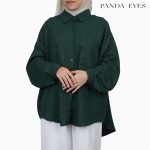 Panda Eyes Baggy Ironless Kemeja CLO-CNCX7086BL hanya RM19.90 di Shopee