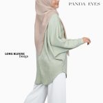 Panda Eyes Batwing Pleated Blouse CLO-CNJYF4122BL hanya RM14.45 di Shopee