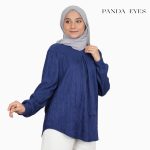 Panda Eyes Pleated Blouse CLO-CNWJ1094BL hanya RM14.90 di Shopee