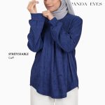 Panda Eyes Pleated Blouse CLO-CNWJ1094BL hanya RM14.90 di Shopee