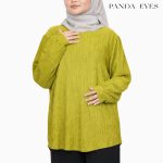 Panda Eyes Pleated Blouse CLO-CNWJ1096BL hanya RM14.90 di Shopee