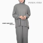 Panda Eyes Turtleneck Pants Set CLO-CNWJ1113BLLP hanya RM32.90 di Shopee