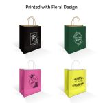 Paper Bag CHEAPEST in SHOPEE Shopping/Goodies Bags Wedding Doorgift Bag Printed Floral Design Color Kraft Retail Bag精美纸袋 hanya RM0.39 di Shopee