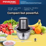 Pensonic Electric Garlic Chopper Chili Onion Blender Meat Glass Bowl (1L)| PB-6005GX hanya RM73 di Shopee