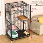 Petorldog sangkar kucing 4 layer Cat Cage 2/3/4 Level Metal Steel  Sangkar Villa Large Free Space Fence Cat Cage Large hanya RM99.00 di Shopee