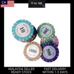 Poker Chips Poker Set Monte Carlo Poker Card 德州扑克筹码套装 hanya RM0.36 di Shopee