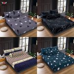 Premium Cotton Bedsheet 4 In 1 Queen 2 In 1 Single Fitted Getah Keliling Cadar Sarung Katil Sarung Tilam Lapis Katil hanya RM6.98 di Shopee