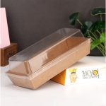 [Premium] Kraft/White Paper Square and Rectangular Cake Box with Transparent Lid / Tart / Kuih Muih / Sandwich / Cake hanya RM0.47 di Shopee