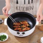 READY STOCK  HERMAN 22CM Electric Multicooker Non Stick Rice Cooker Food Mini Hot Pot periuk nasi elektrik hanya RM39.4 di Shopee