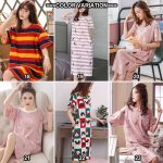 READY STOCK Womens pyjamas Plus Size Dress Pyjamas Sleepwear Pajamas Nightwear Baju Tidur Perempuan - YURI hanya RM5.87 di Shopee