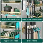 Rak Pinggan Sinki Dish Drainer Rak Dish Rack Kitchen Rack Dish Drainer Racks Utensil Holder Plate Storage Organizer hanya RM21.90 di Shopee