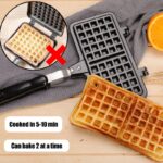 Ready Stock Waffle Maker/Waffle Iron Maker/Non-Stick Pan Mold/Waffle Baking Pan/Breakfast Kitchen Cooking Press Plate To hanya RM34.5 di Shopee