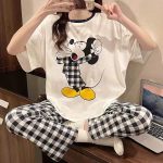 [Readystock] Baju tidur perempuan Wanita set nightwear T shirt perempuan women pyjamas woman Pajamas ladies Pajamas睡衣套装 hanya RM10.90 di Shopee