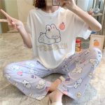 [Readystock] Baju tidur perempuan Wanita set nightwear T shirt perempuan women pyjamas woman Pajamas ladies Pajamas睡衣套装 hanya RM10.90 di Shopee