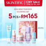 SKINTIFIC 5Pcs Skincare Set With Sunscreen Low pH Cleanser + Moisture Gel + Dark Spot Serum Sunscreen Exfoliating Toner hanya RM165.00 di Shopee