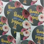 STICKER LABEL CUSTOM PRINT (MOQ 50PCS PER DESIGN)(PROMO BUY 100PCS FREE 200PCS) 4SAME DESIGN ONLY PRINTING FAST DELIVERY hanya RM0.10 di Shopee