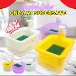 SUPERSAVE Soap Dispenser 2 in 1 FREE SPONGE Box Holder Pump Dispenser  Kitchen Tools Bekas Sabun Cuci Pinggan hanya RM5.89 di Shopee