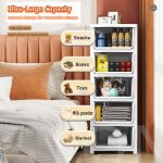 Slim Plastic Drawer Gap Plastic Drawer Cabinet Bathroom Cabinet Moving Rack Kitchen Narrow Organizer Storage Cabinet hanya RM29.90 di Shopee