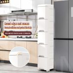 Slim Plastic Drawer Gap Plastic Drawer Cabinet Bathroom Cabinet Moving Rack Kitchen Narrow Organizer Storage Cabinet hanya RM29.90 di Shopee