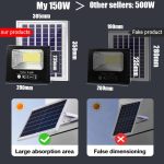 Solar Light Outdoor Lighting 50W/300W/6000W/1200W Solar Spotlight Lampu solar IP67 Waterproof Solar Led Street Light太阳能灯 hanya RM22.88 di Shopee