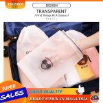 TEOBROS_【WATERPROOF】Drawstring Bag Storage Organizer Transparent Matte Storage Bag Travel Cosmetic Toiletries 束口袋抽绳 hanya RM0.12 di Shopee