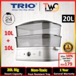 TRIO / Pensonic Electric Food Steamer TFS-18 PSM-162S 20L / 12L hanya RM130.99 di Shopee